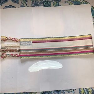 Vintage Christian Dior Cotton Woven Belt